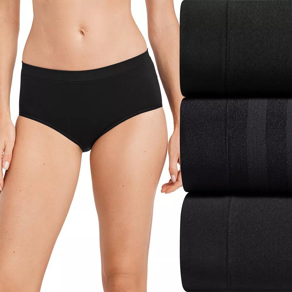 Women's Jockey® 3-pk. Seamfree® Brief Panty Set 4431, Size: Large, Black Assorted Product Image