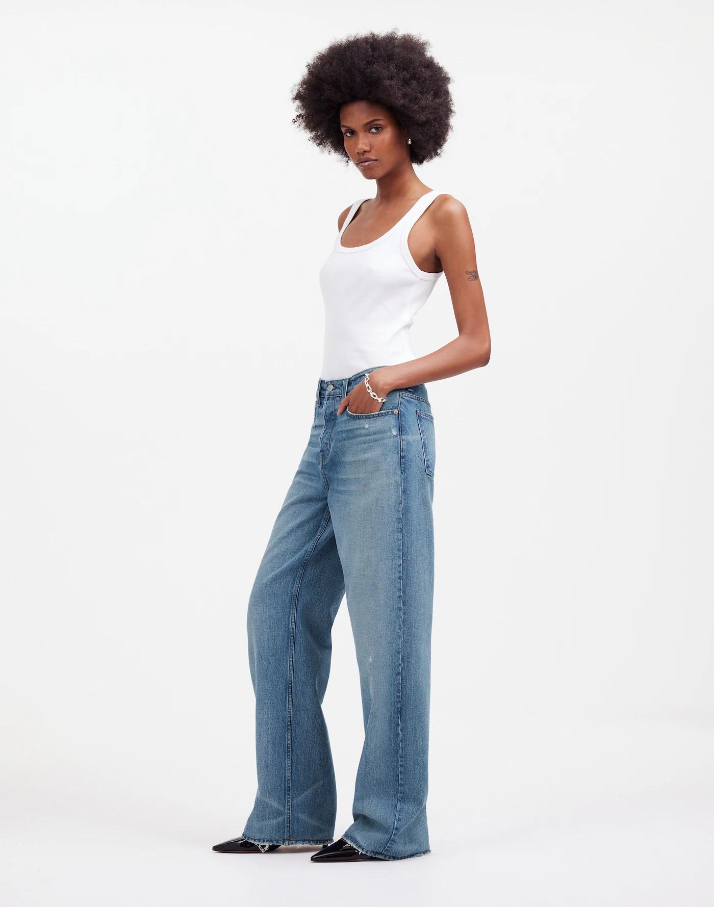 Petite Low-Slung Baggy Jeans Product Image