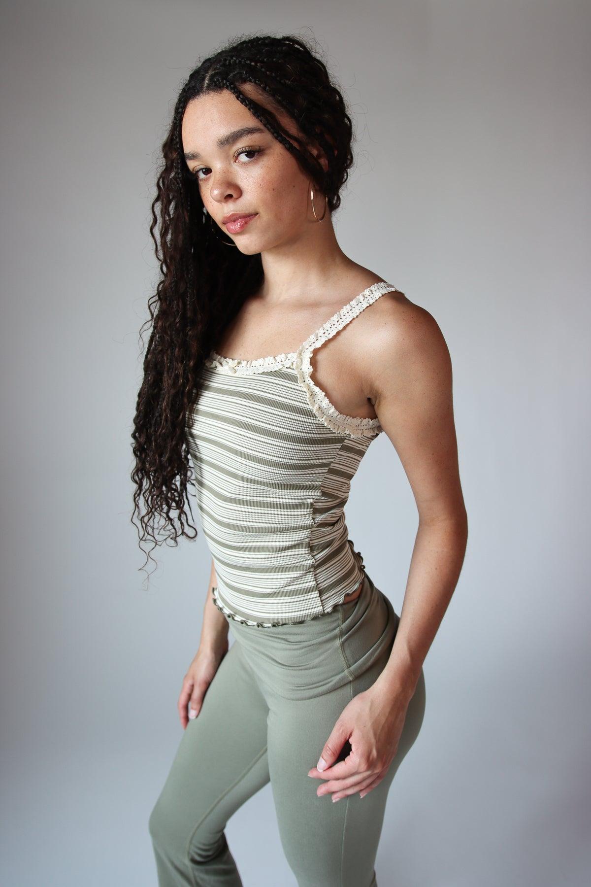 Striped Ribbed Shorts Product Image