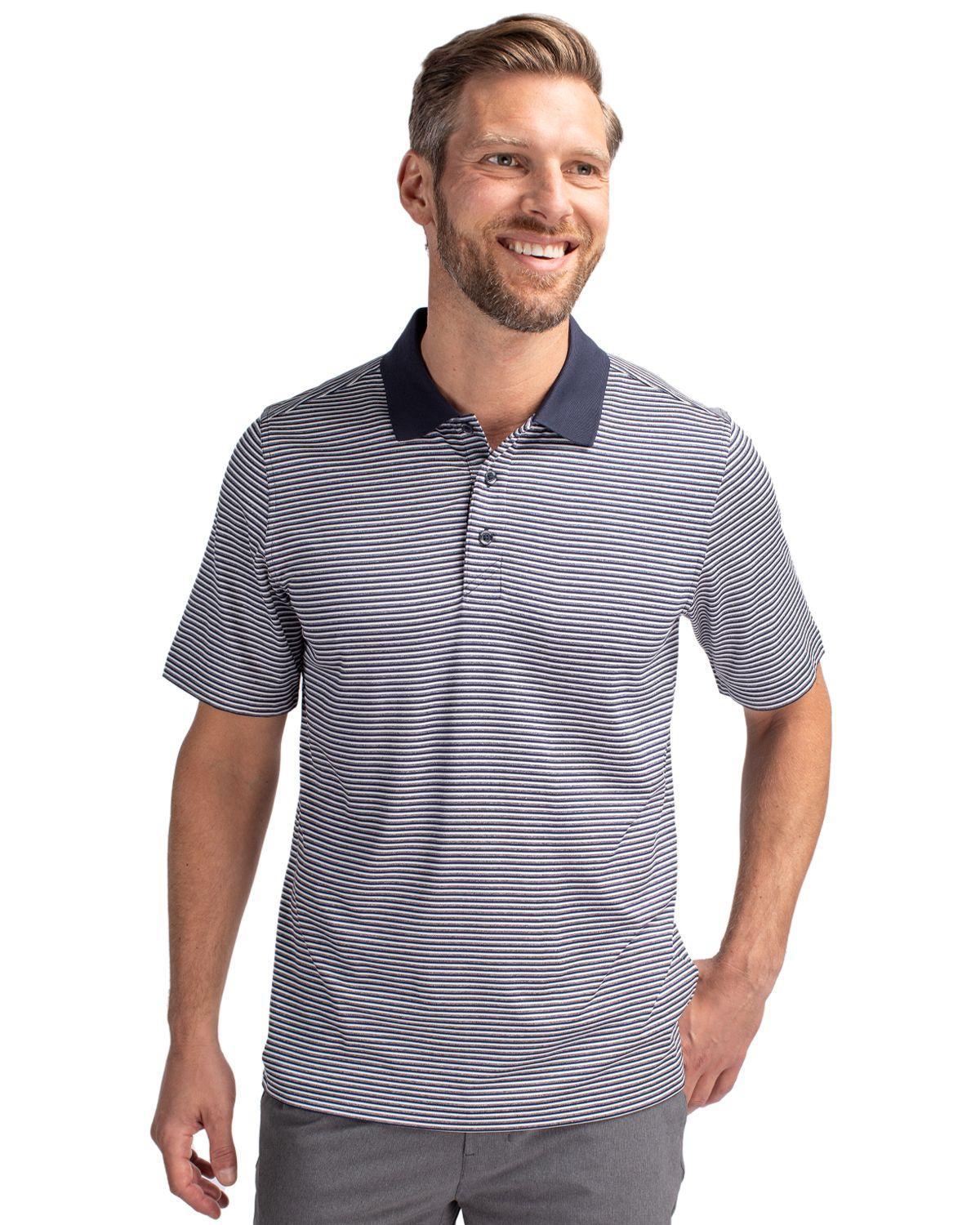 Cutter  Buck Big  Tall Forge Polo Tonal Stripe Performance Stretch Short Product Image