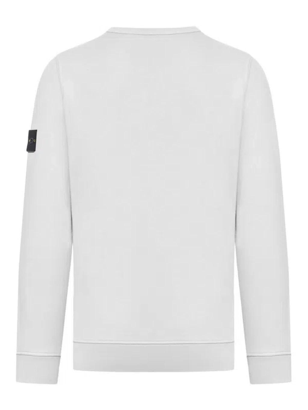 STONE ISLAND Logo Patch Crewneck Sweatshirt In Gris Product Image