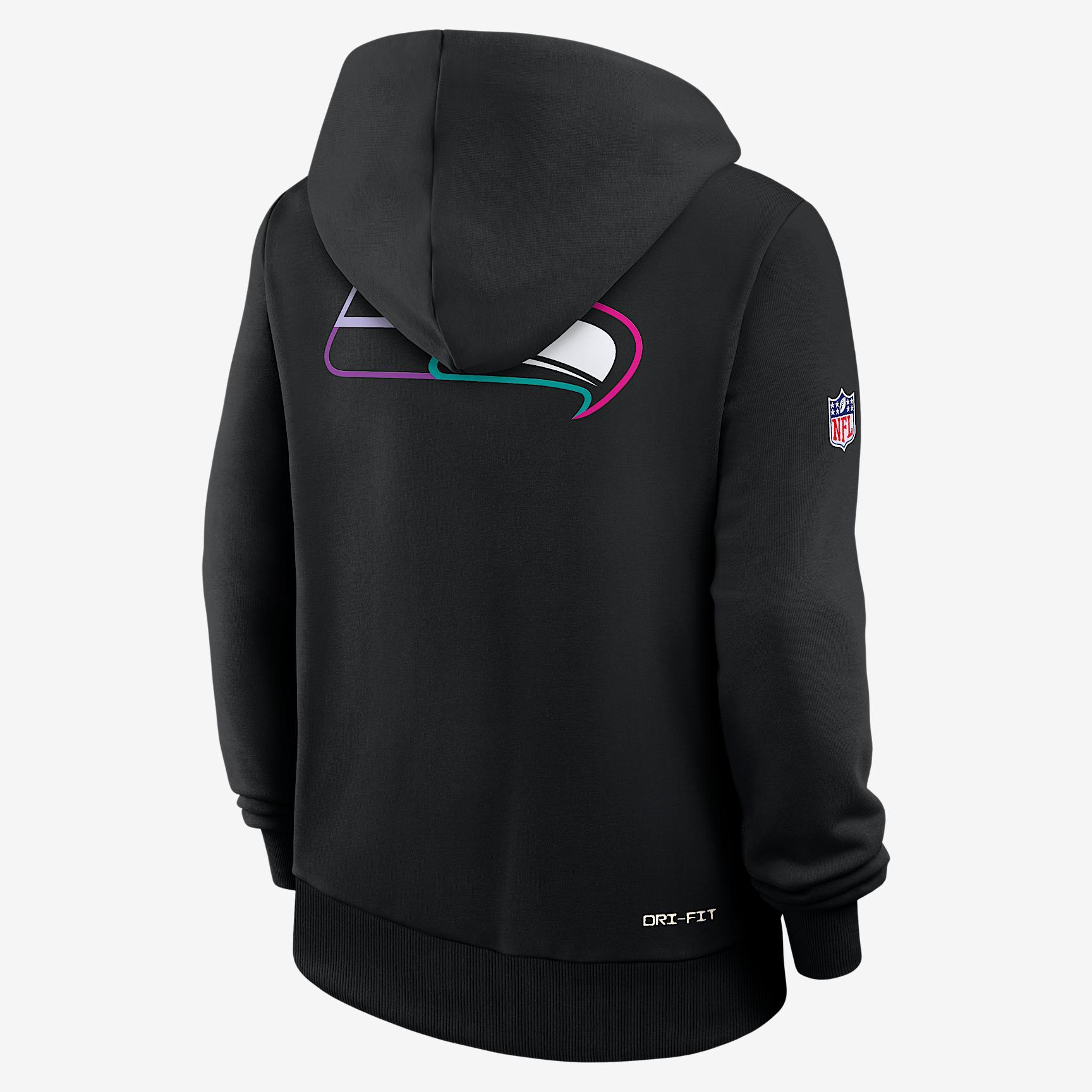 Seattle Seahawks Crucial Catch Women's Nike Dri-FIT NFL Pullover Hoodie Product Image