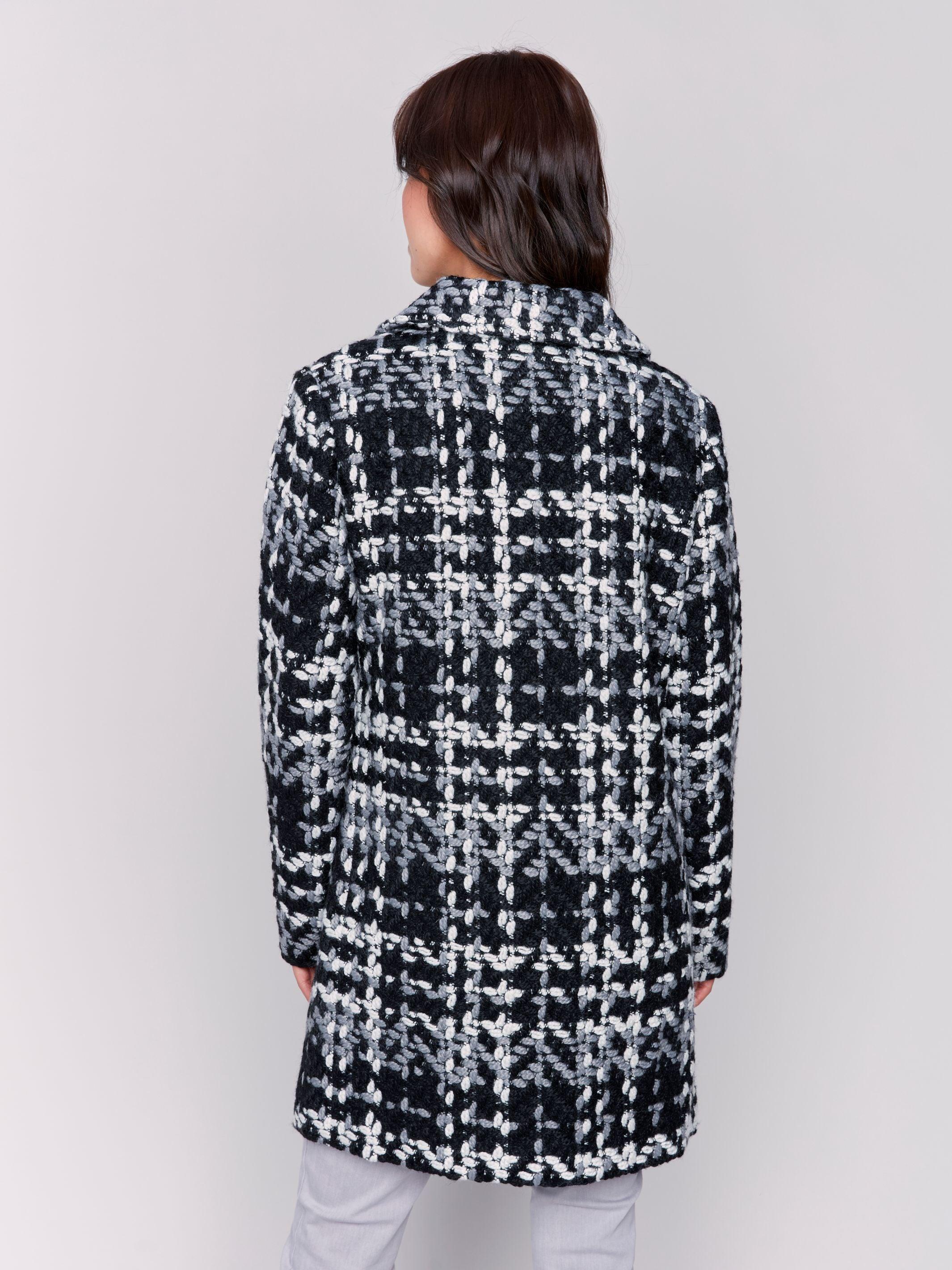 Charlie B. Straight Cut Plaid Coat Product Image