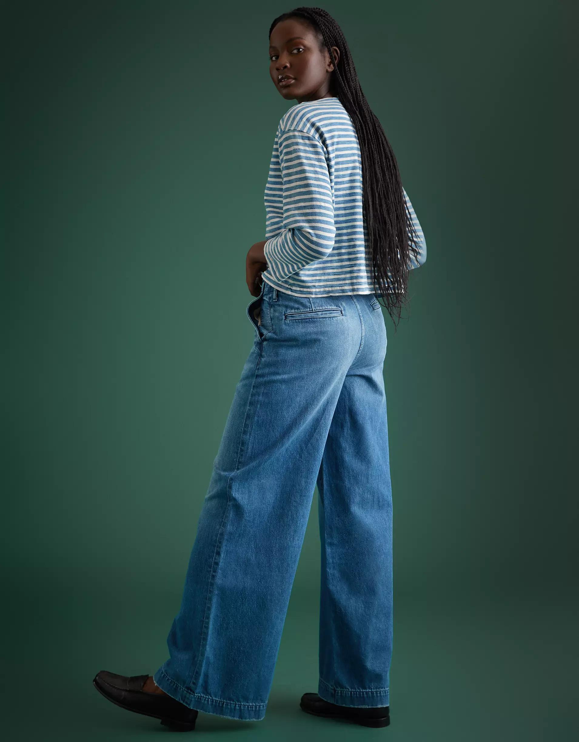 AE77 Premium Wide Trouser Jean Product Image