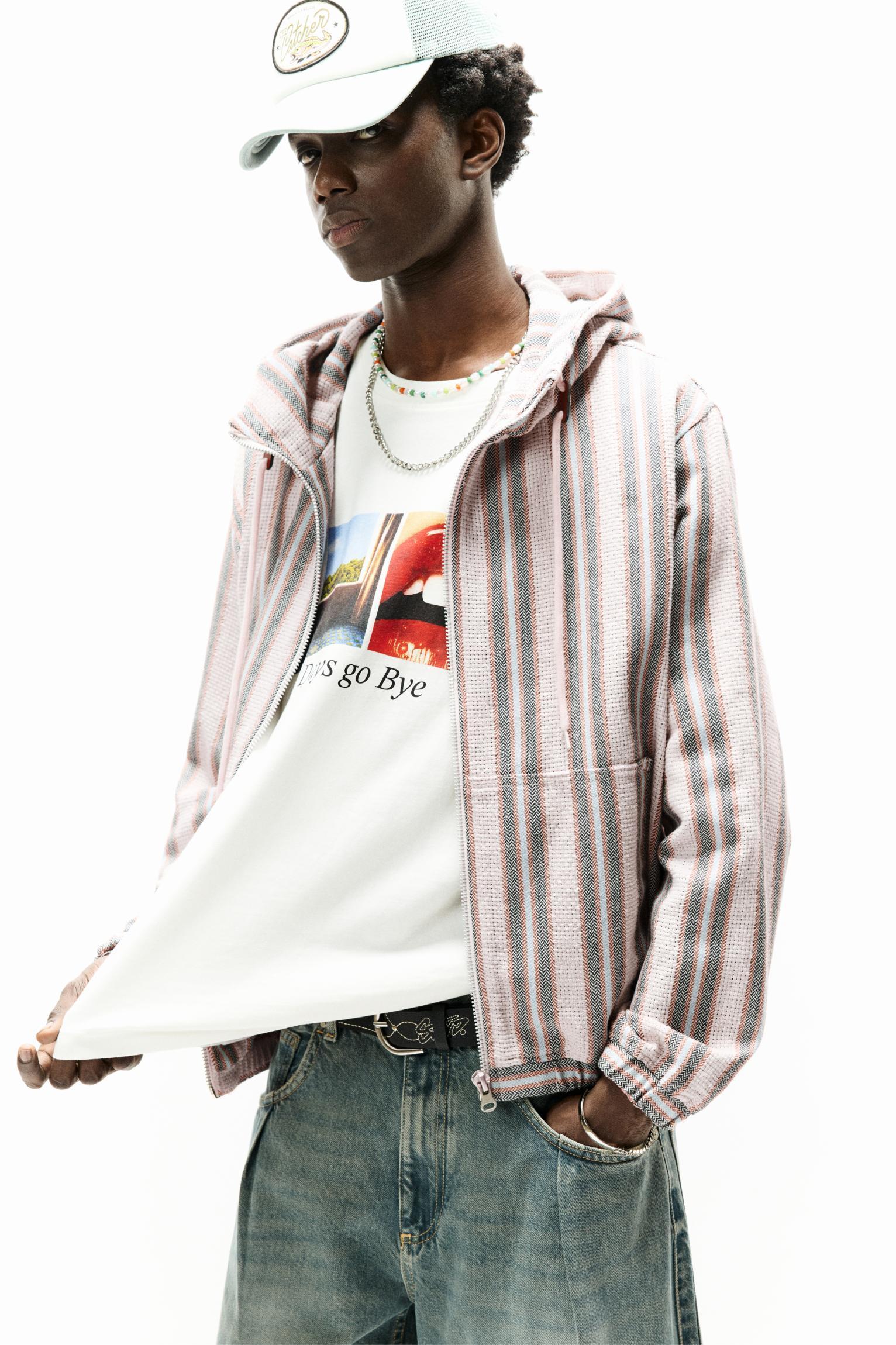 Striped rustic jacket Product Image