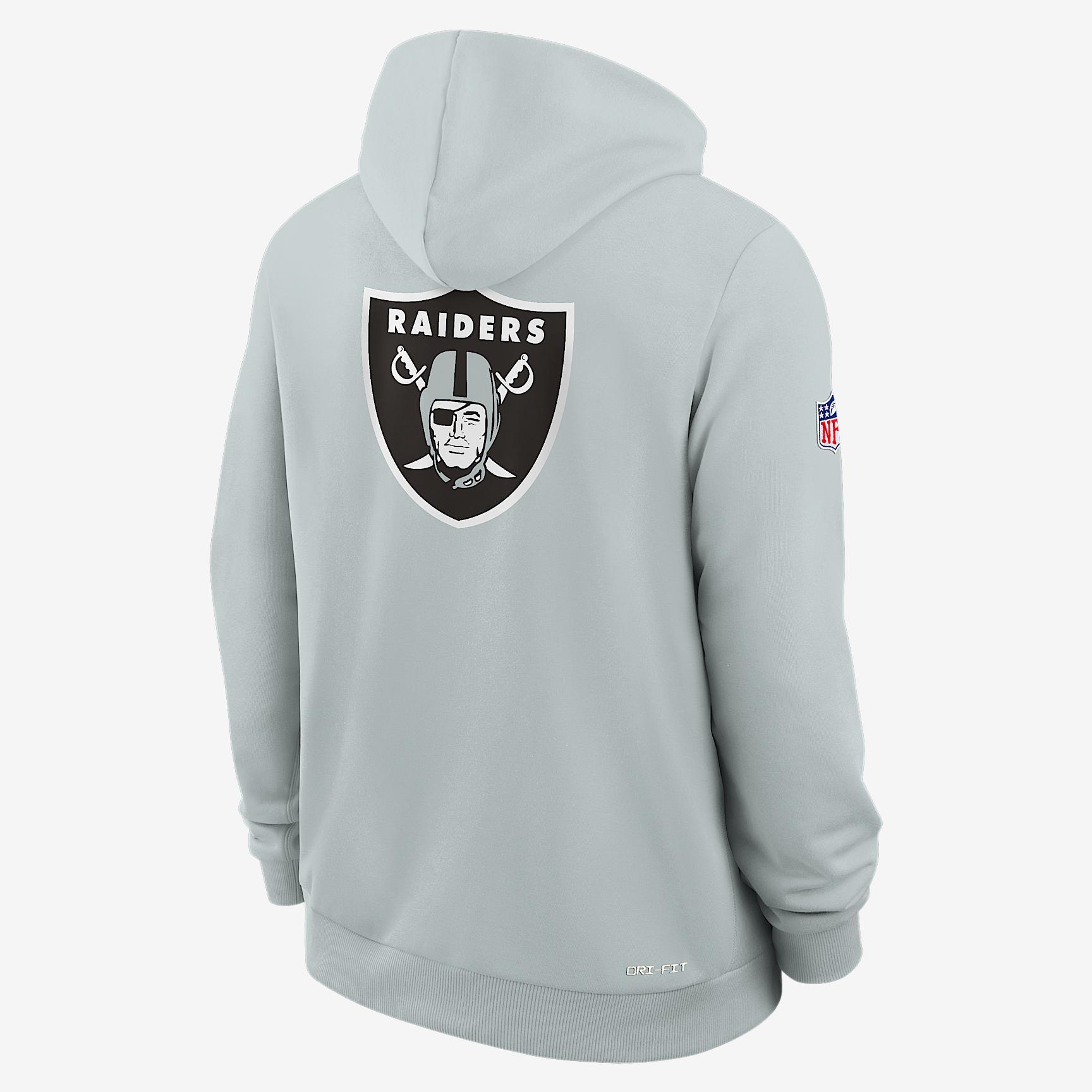 Las Vegas Raiders Utility Player Sideline Nike Mens Dri-FIT NFL Full-Zip Hoodie | 03AV07R8D-2FB Product Image