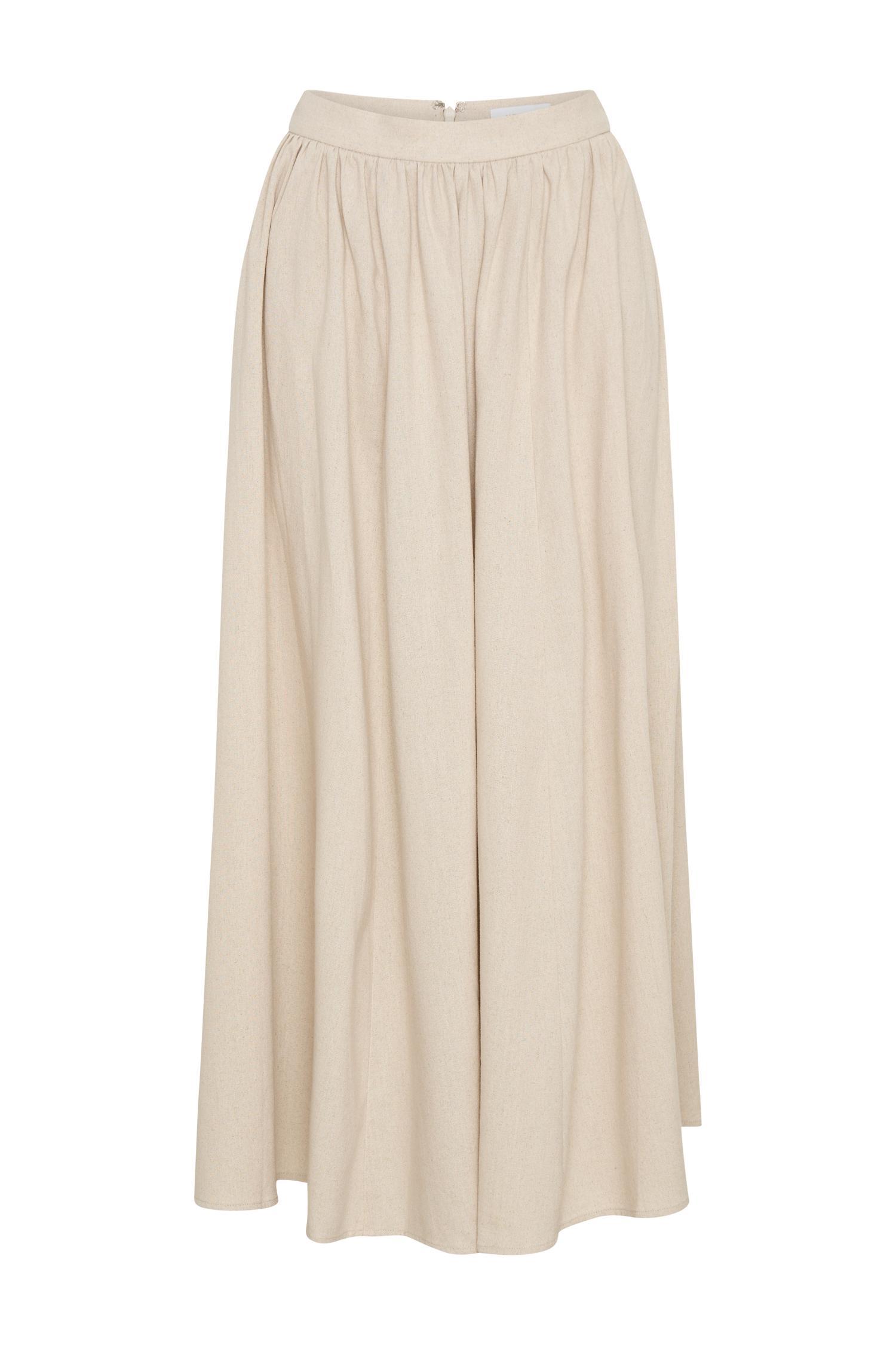 Clarence Linen A-Line Maxi Skirt - Natural Product Image