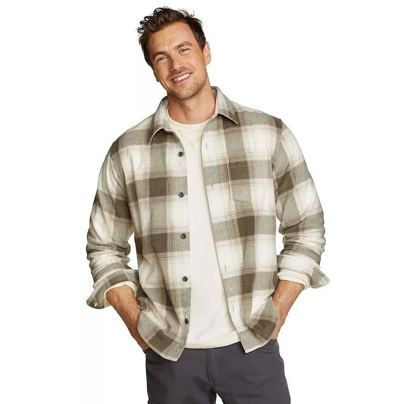 Mens Eddie Bauer Fast Fleece Long Sleeve Shirt Grey Product Image