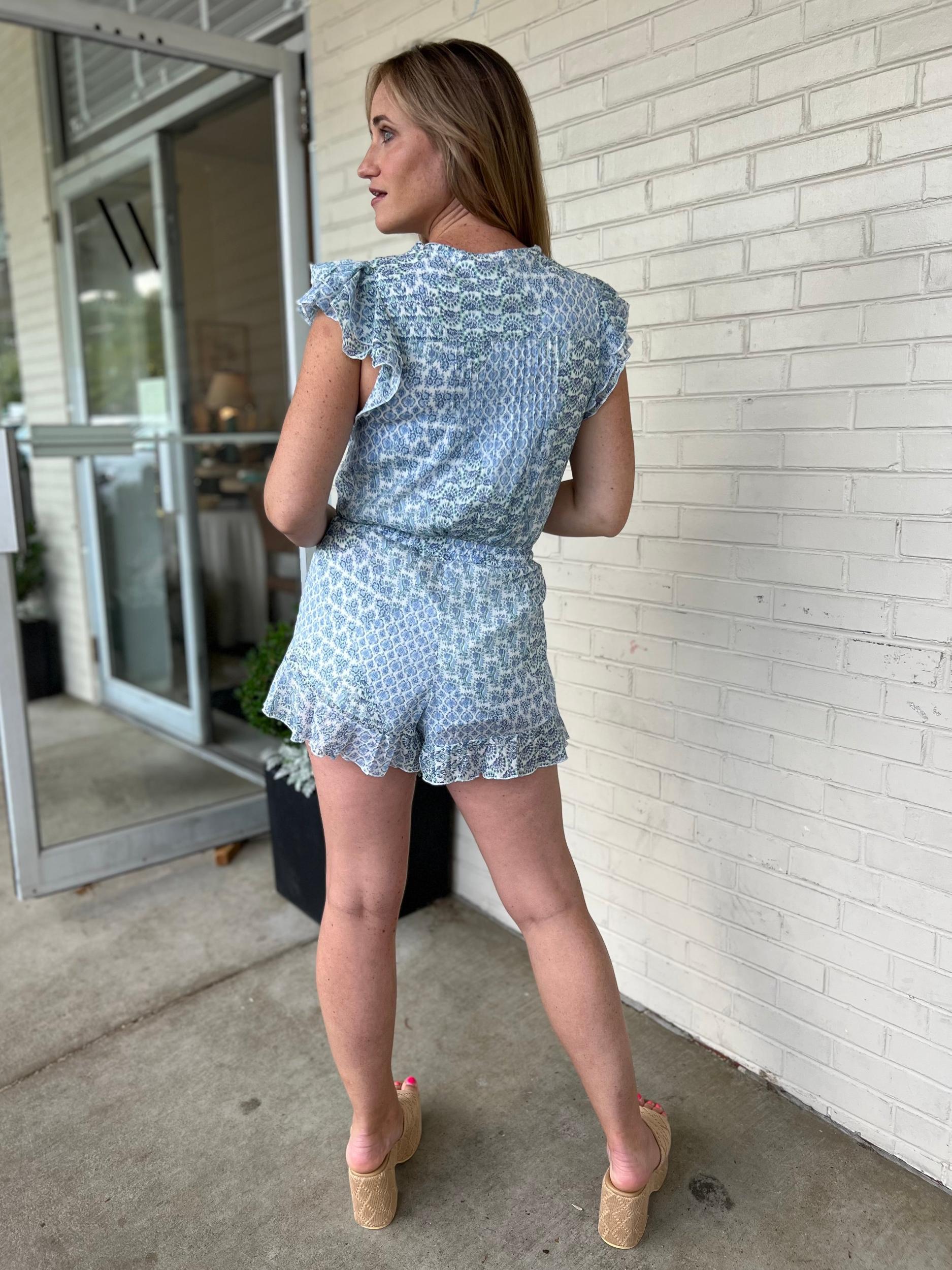 Elia Flutter Sleeve Romper Product Image