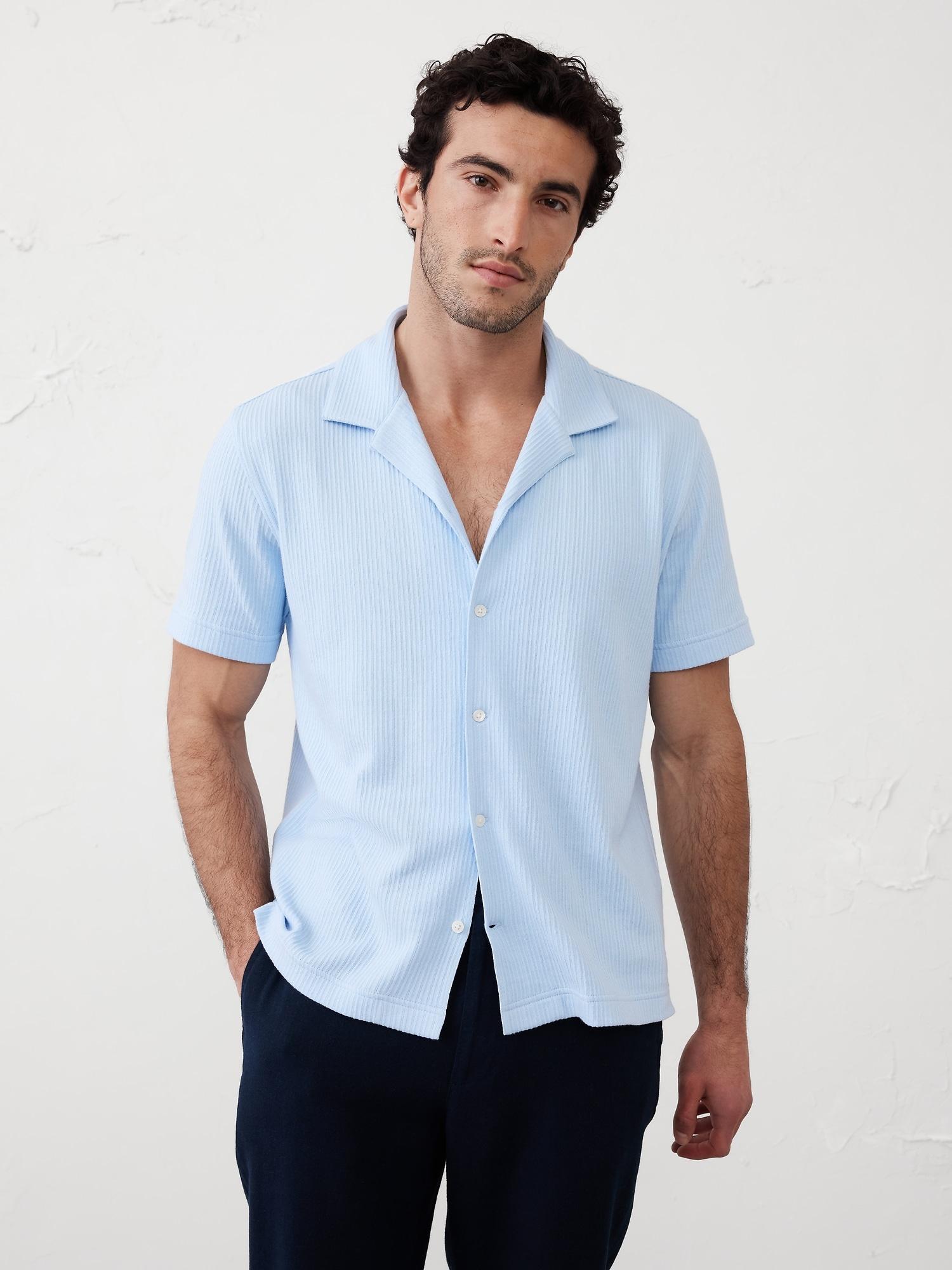 Crinkle Ribbed Polo Product Image