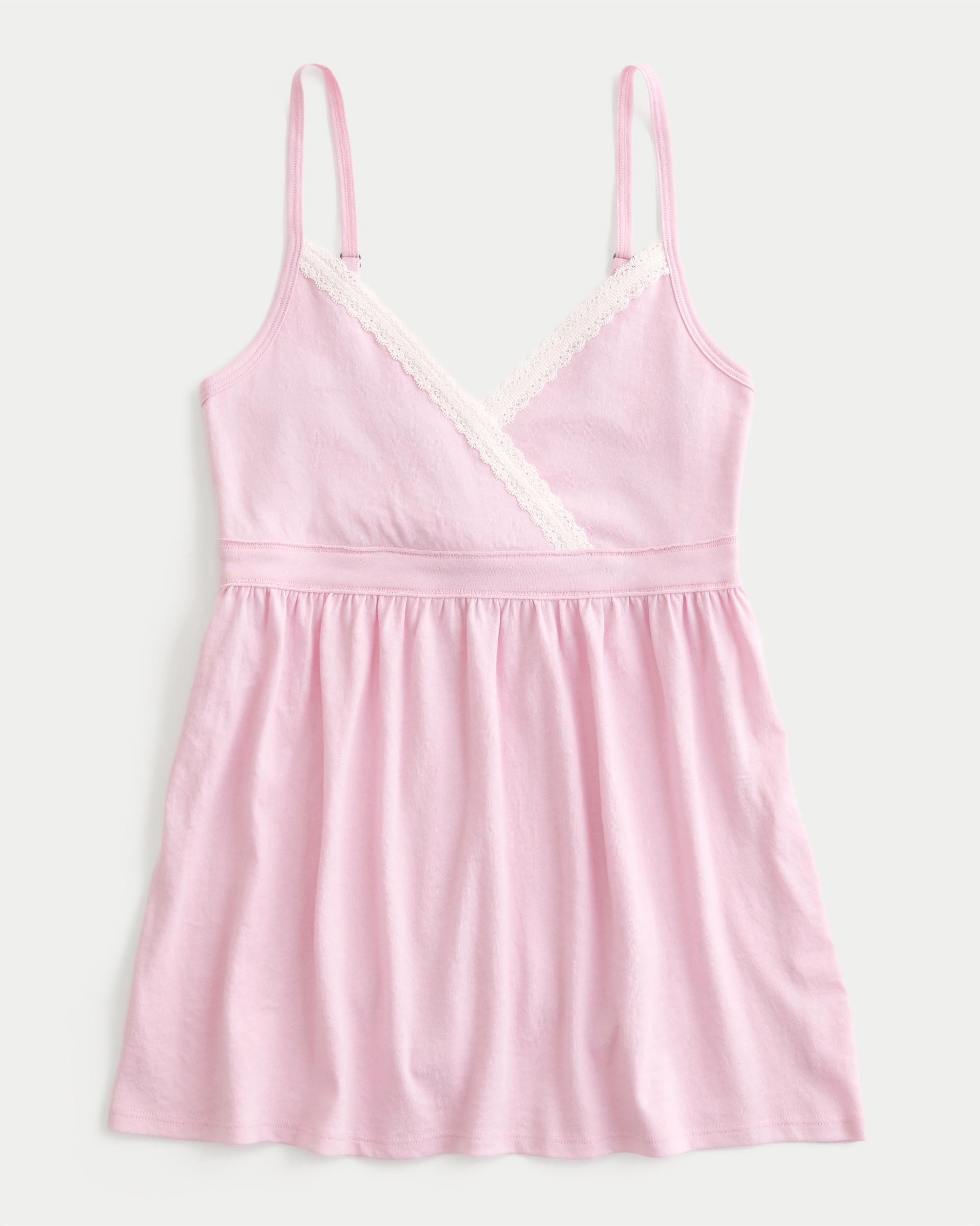 Lace Trim Babydoll Top Product Image