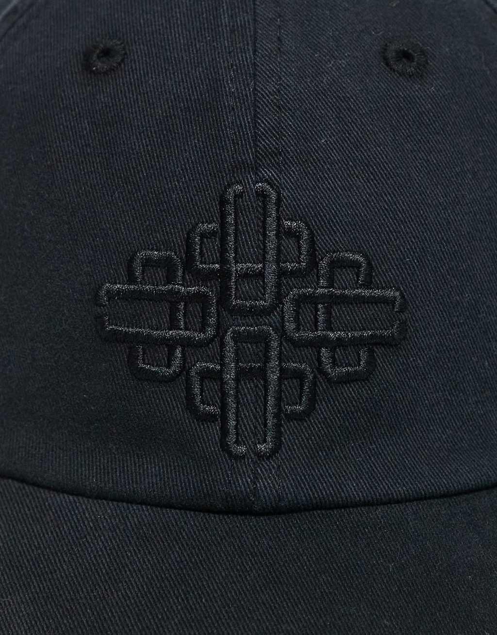 The Couture Club emblem logo denim cap in black Product Image