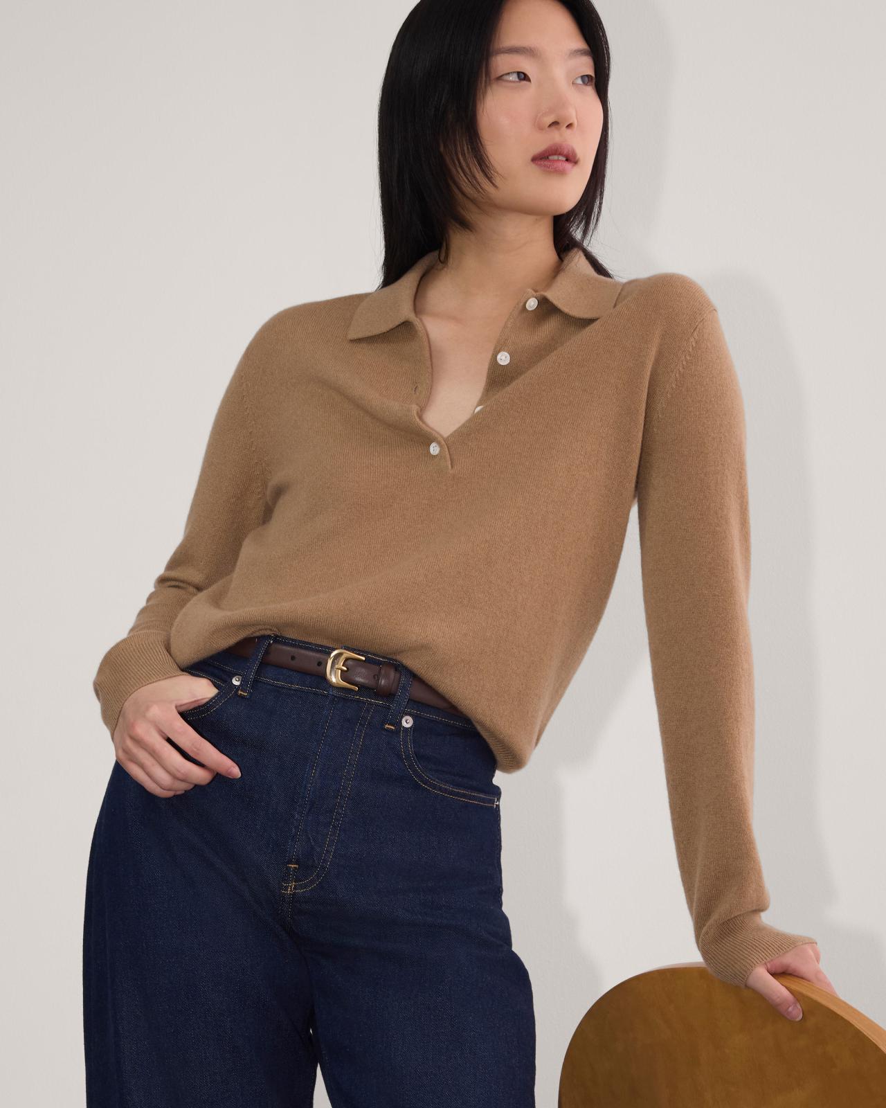 Womens Classic Polo in Cashmere Sweater by Everlane Product Image