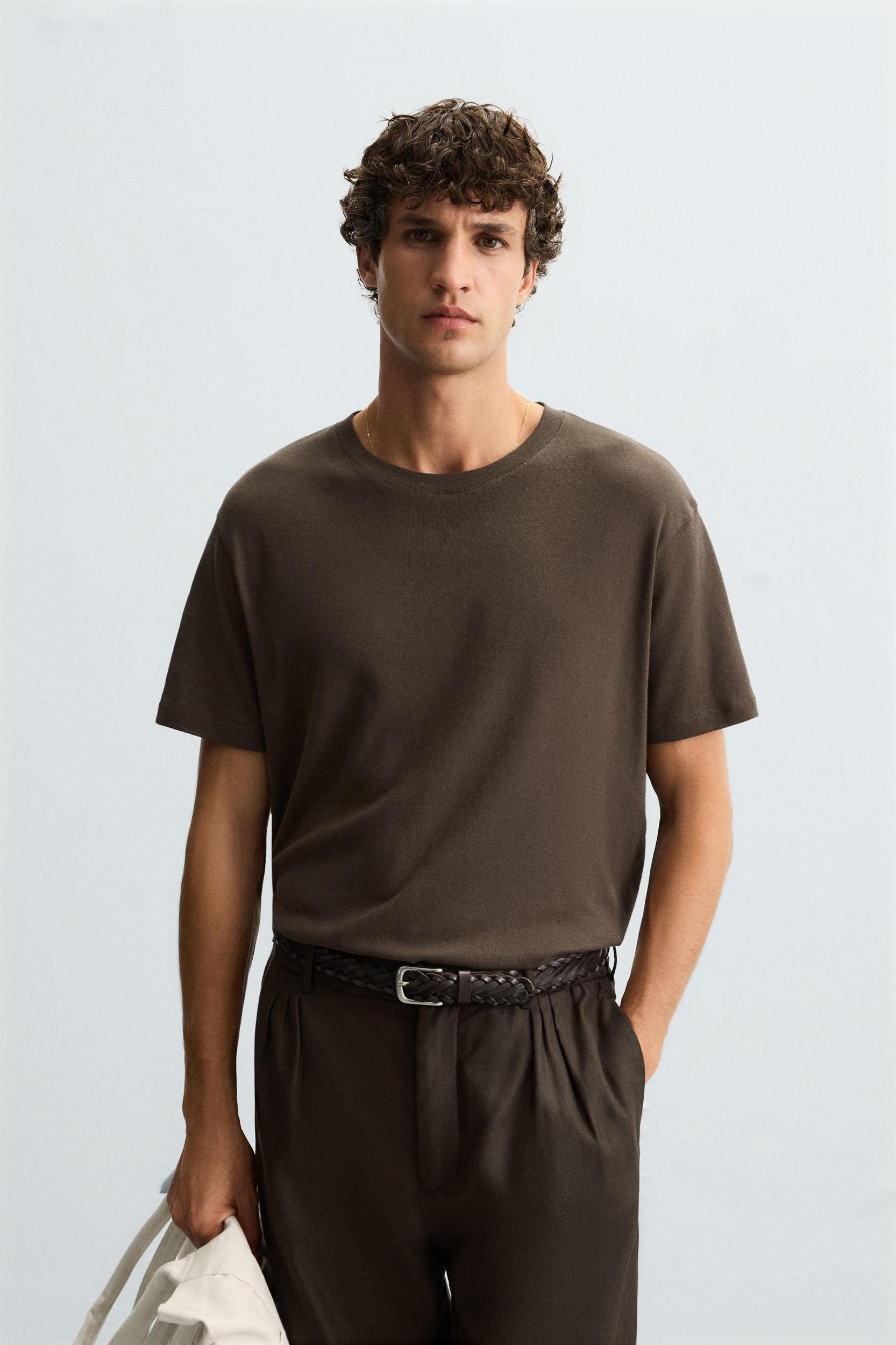 TEXTURED COTTON T-SHIRT Product Image