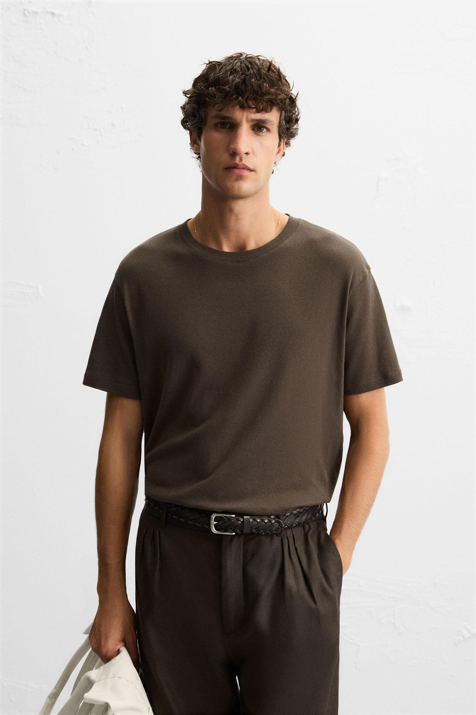 TEXTURED COTTON T-SHIRT Product Image