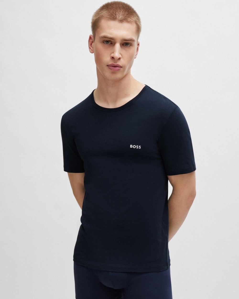 HUGO BOSS Mens Three-pack Of Cotton Underwear T-shirts With Logos  C In Open Miscellaneous 989 Product Image