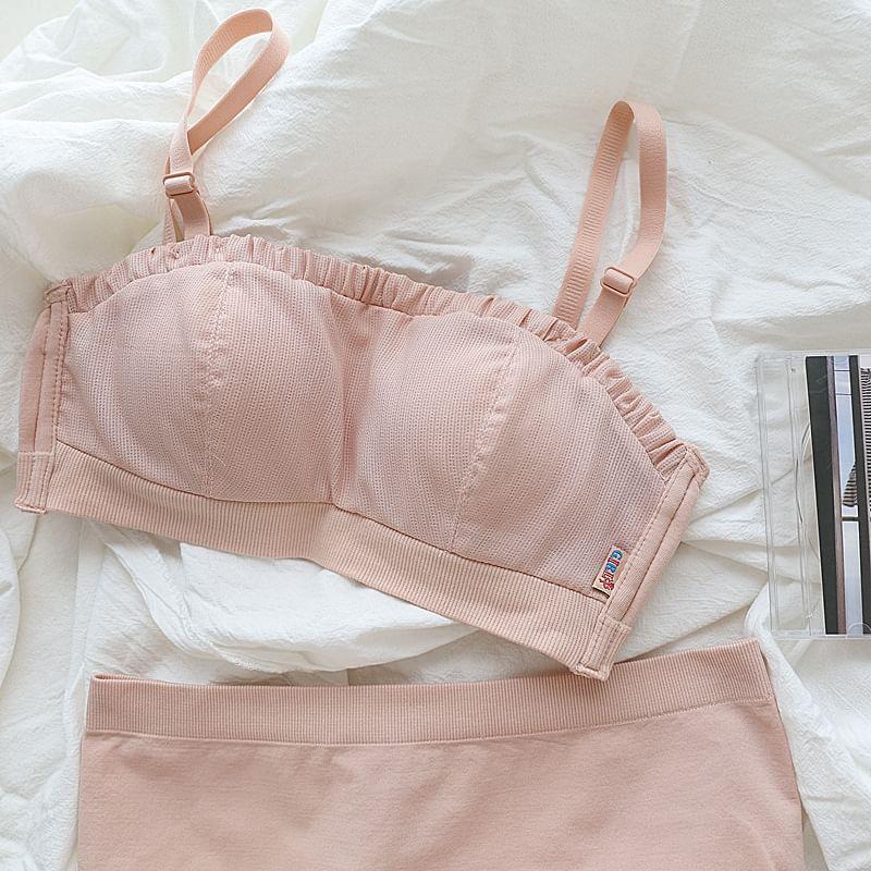 Plain Frill Wireless Bra / Panty / Set Product Image