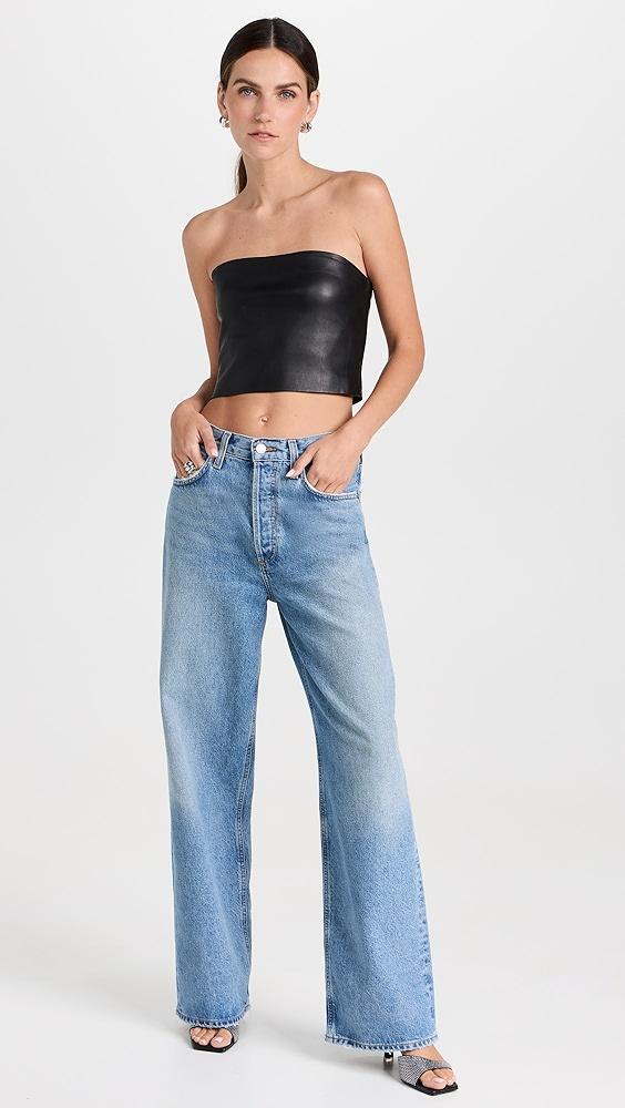 Susana Monaco Faux Leather Crop Tube Top | Shopbop Product Image