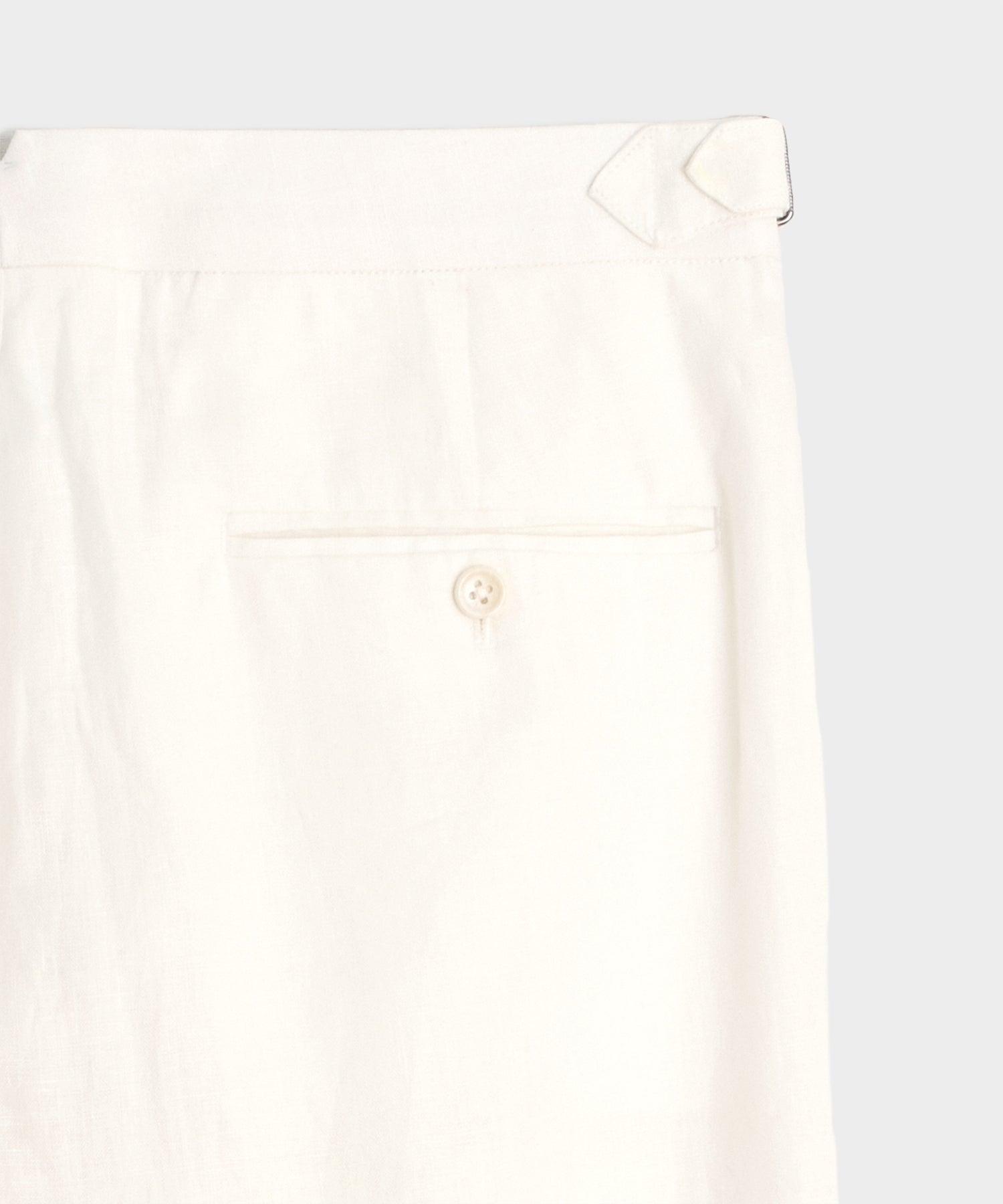 Straight Fit Irish Linen Side Tab Trouser Product Image