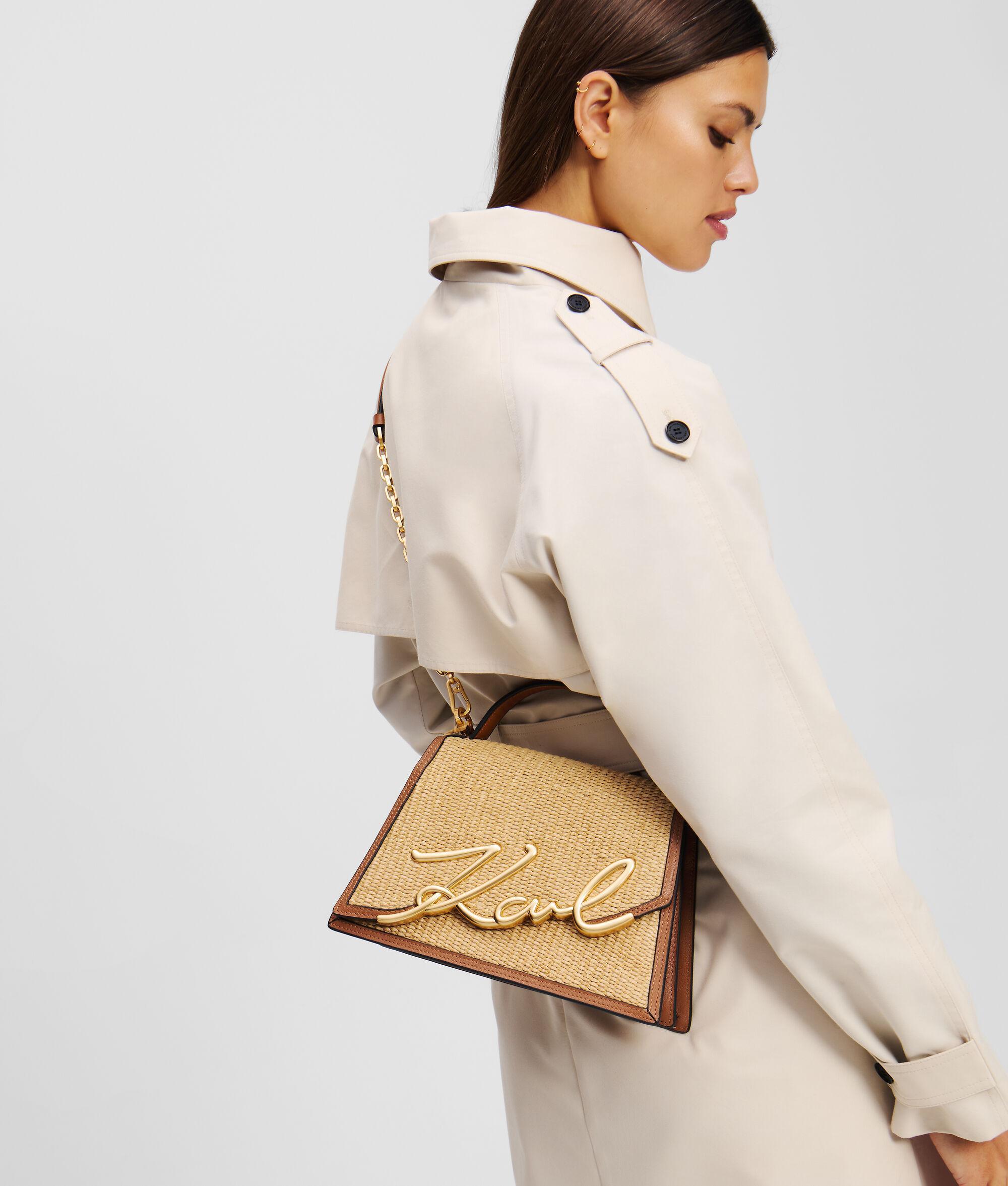 K/SIGNATURE MEDIUM RAFFIA CROSSBODY BAG Product Image