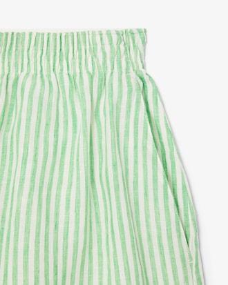 Loose Striped Linen Shorts Product Image