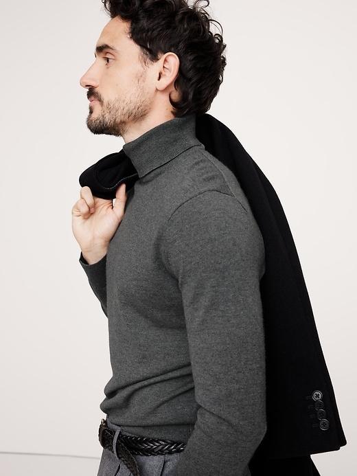 Italian Merino Turtleneck Sweater Product Image