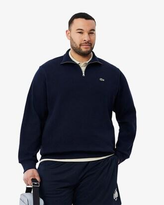 Zip-Up High Neck Interlock Sweatshirt Product Image