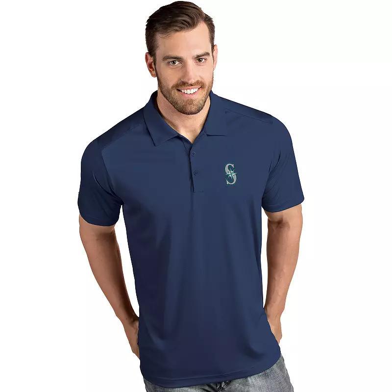 Men's Antigua Los Angeles Dodgers Tribute Polo, Size: Small, Gray Product Image