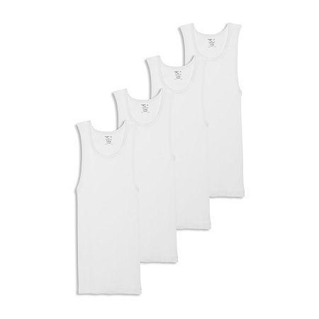 Mens Jockey 4-Pack Fitted Tank Top A-Shirts Product Image