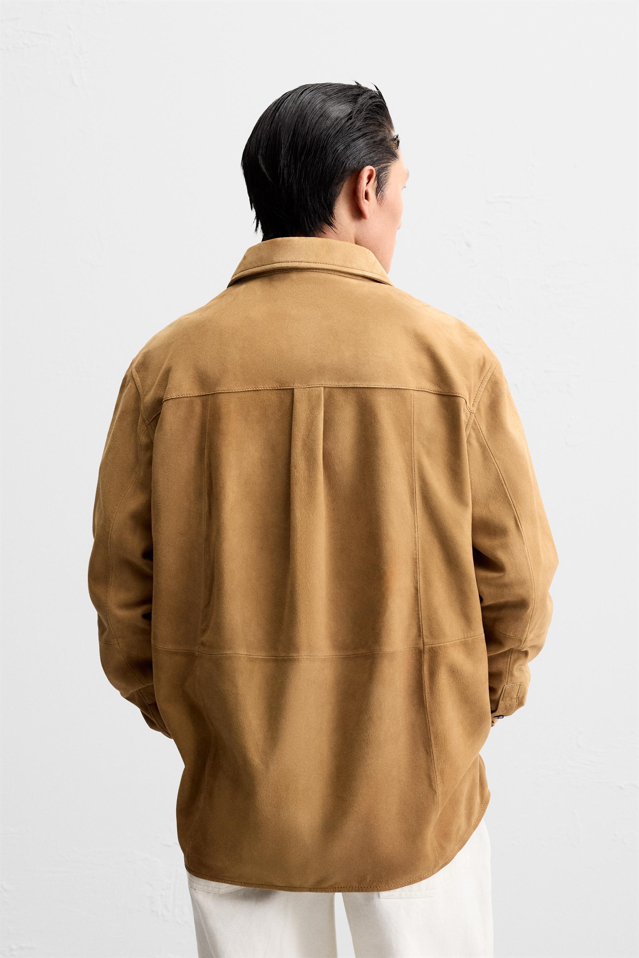 REGULAR FIT SUEDE SHIRT Product Image