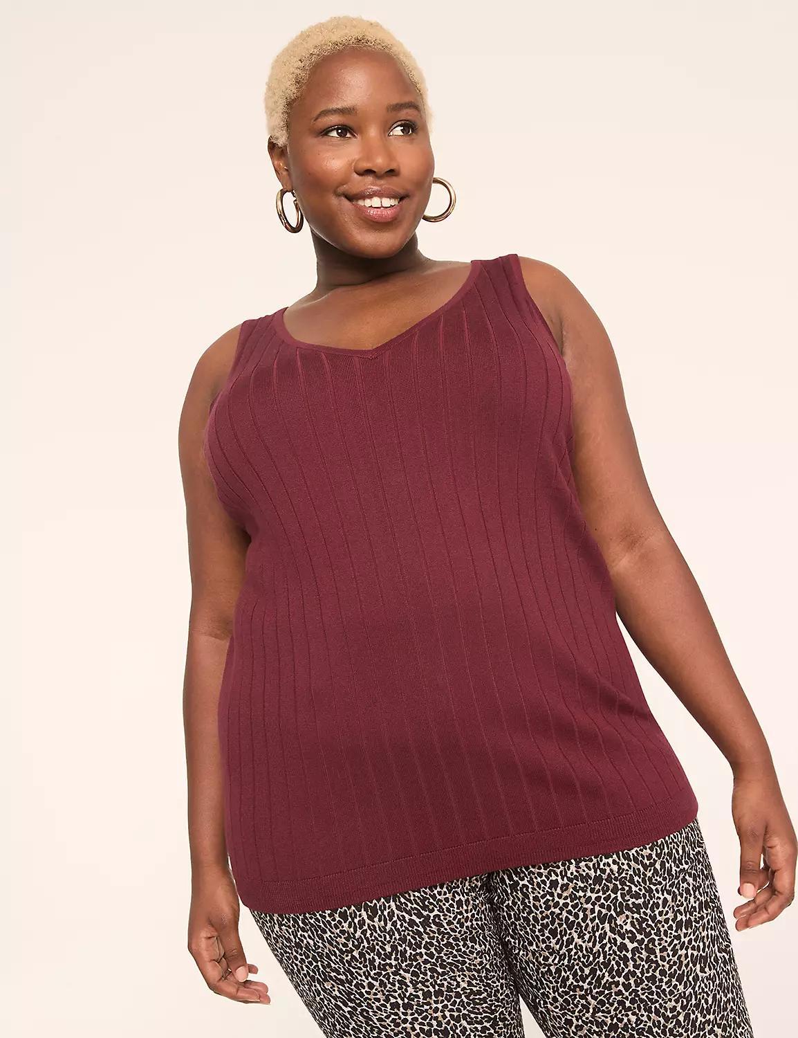 Rib Sweater Tank Product Image