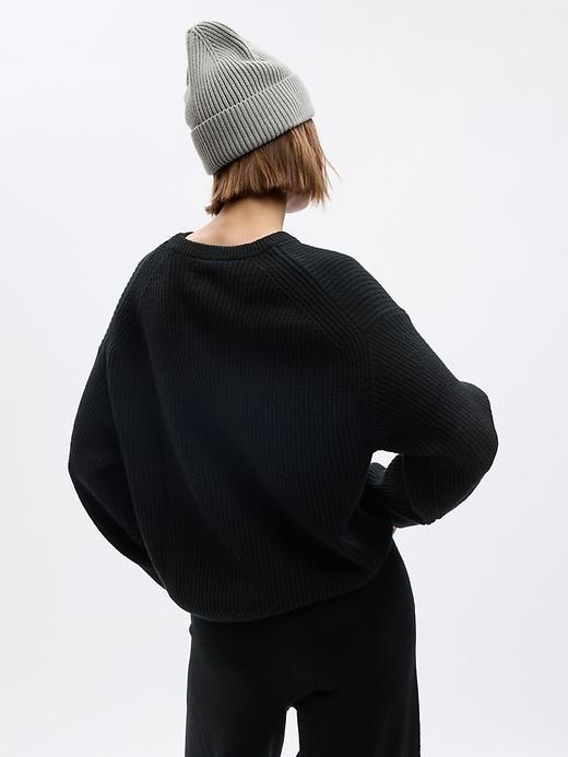 CashSoft Shaker-Stitch Relaxed Sweater Product Image