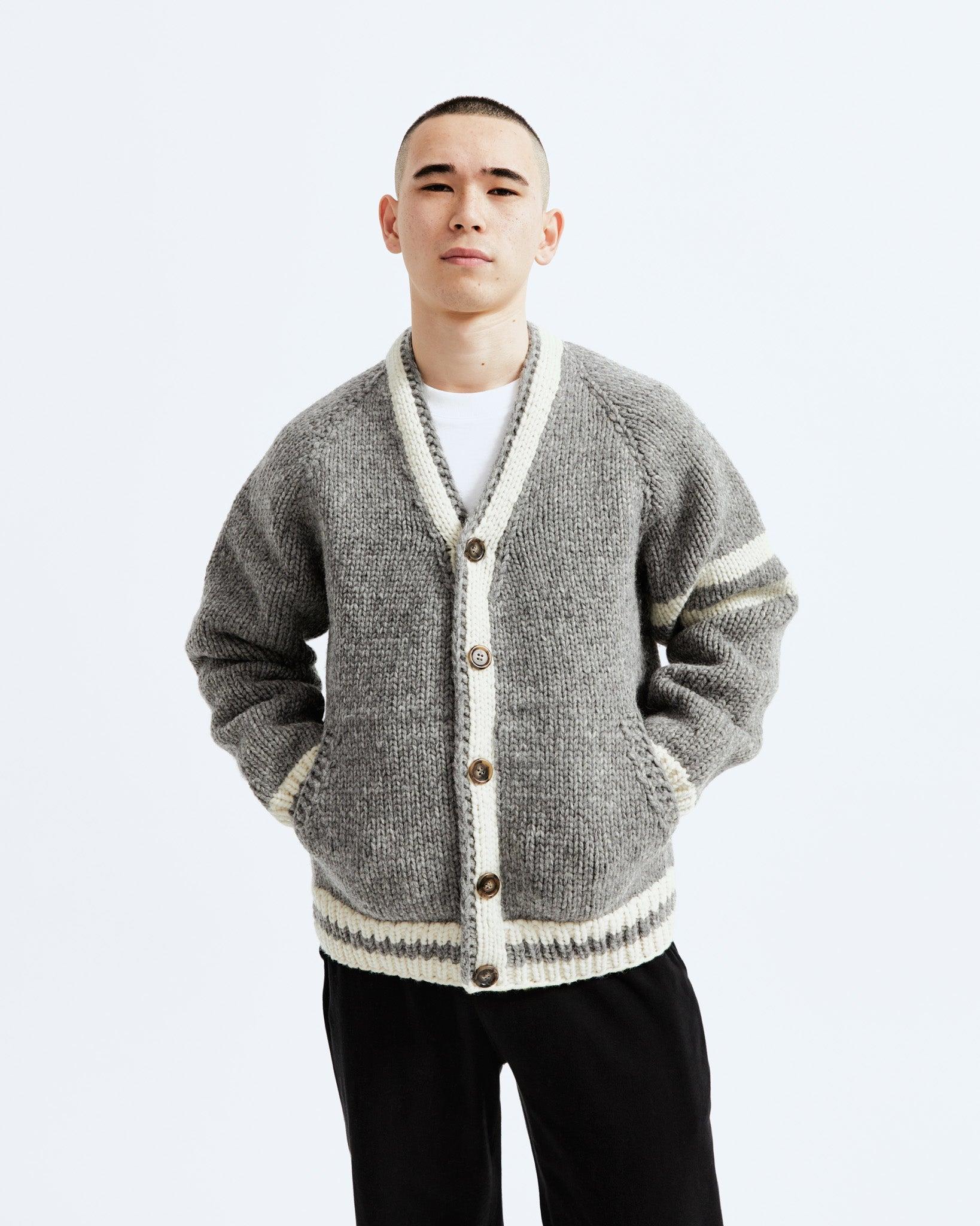 Handknit Collegiate Sweater Male Product Image