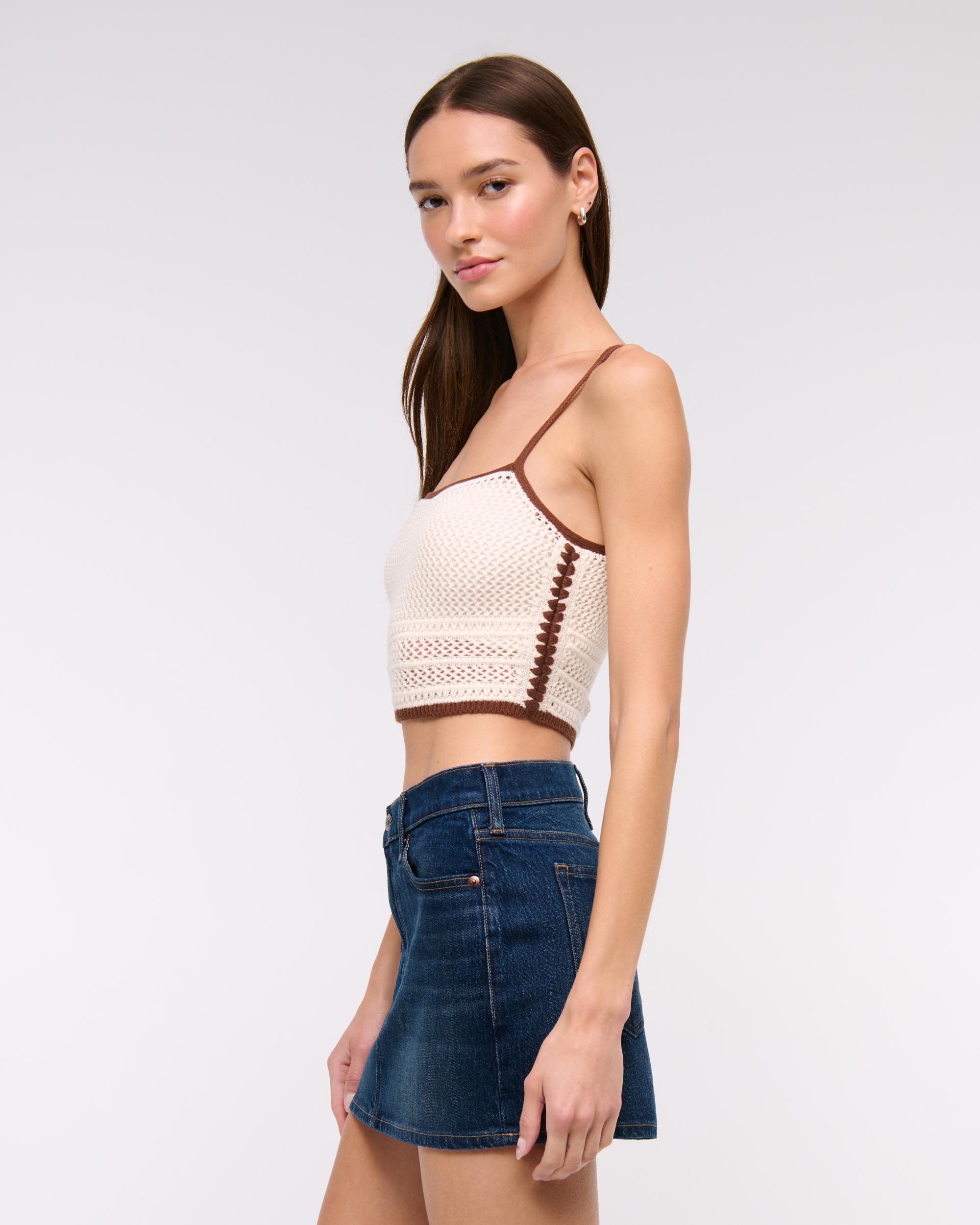 Mid Rise Denim Mini Skirt Product Image