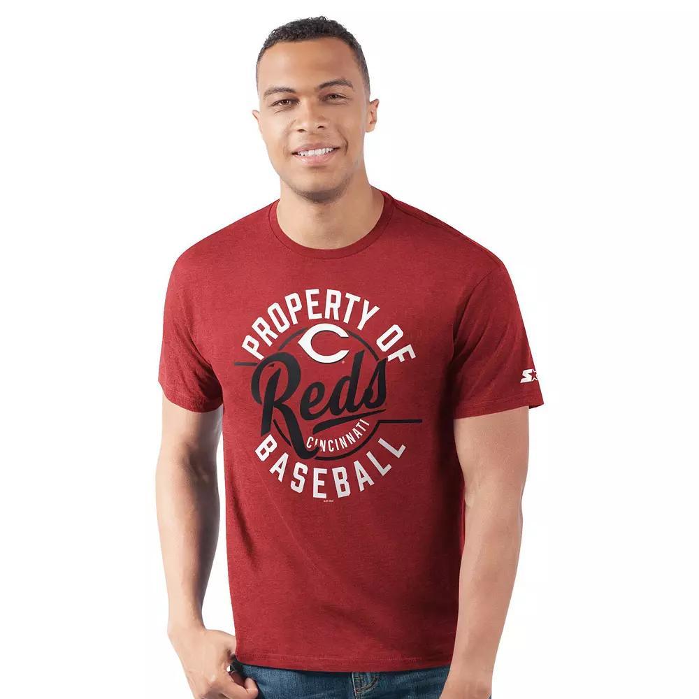 Men's Starter Red Cincinnati Reds Prime Time Property Of T-Shirt,  Product Image