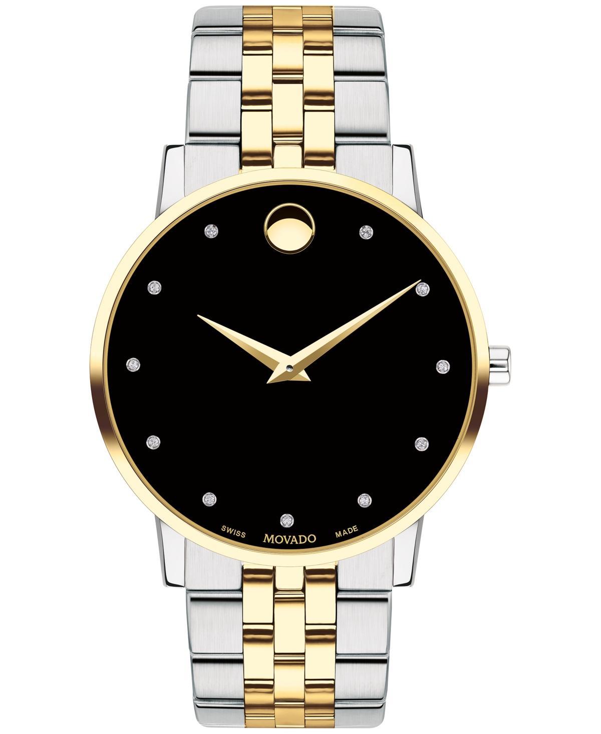 MovadoMuseum Classic Black Dial Link Two Tone Bracelet Watch - Two Product Image