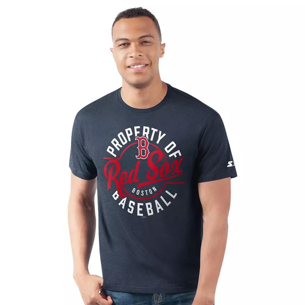 Men's Starter Navy Boston Red Sox Prime Time Property Of T-Shirt,  Product Image