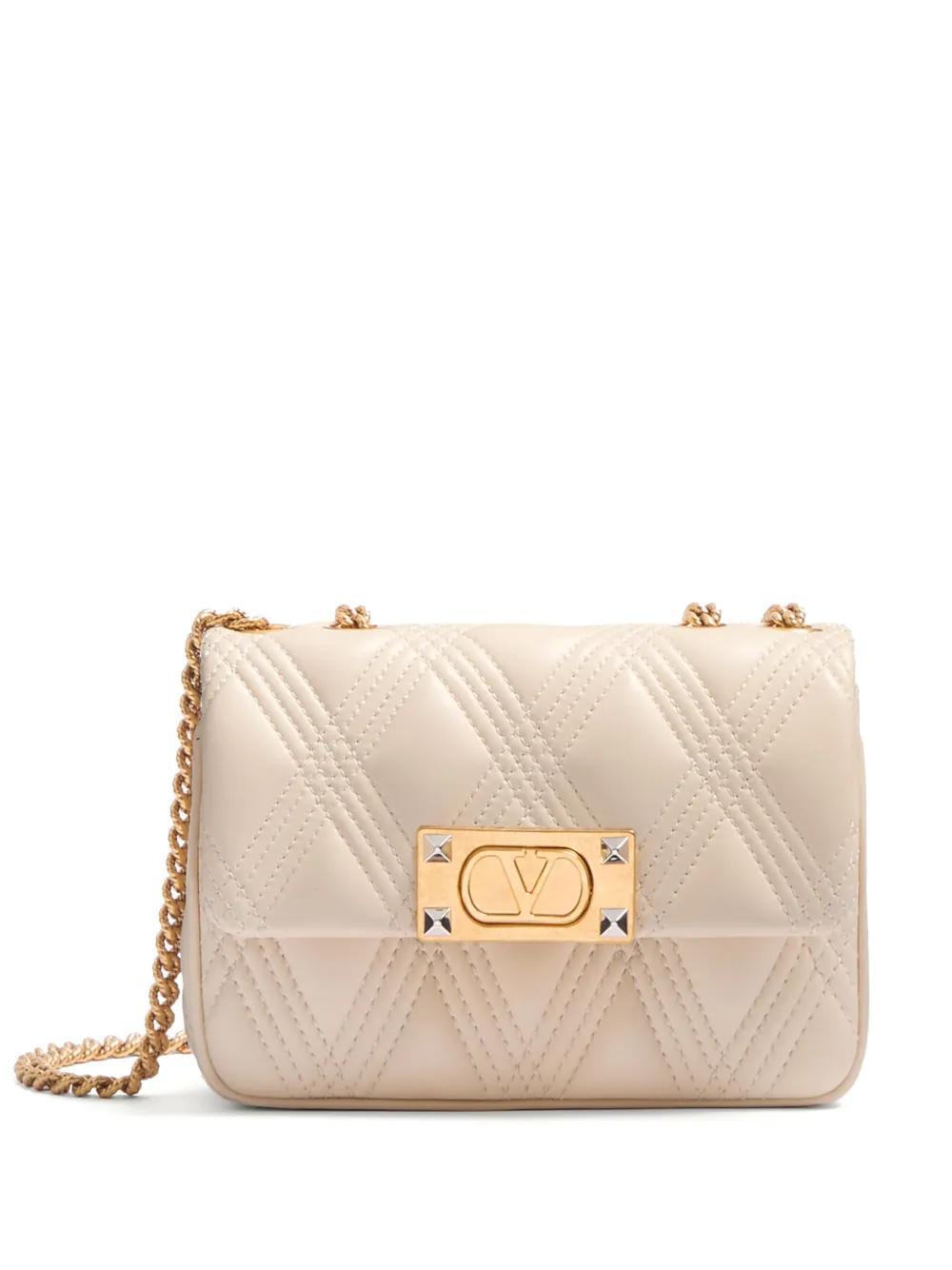 VALENTINO GARAVANI Small Quiltie 67 Shoulder Bag In Neutrals Product Image