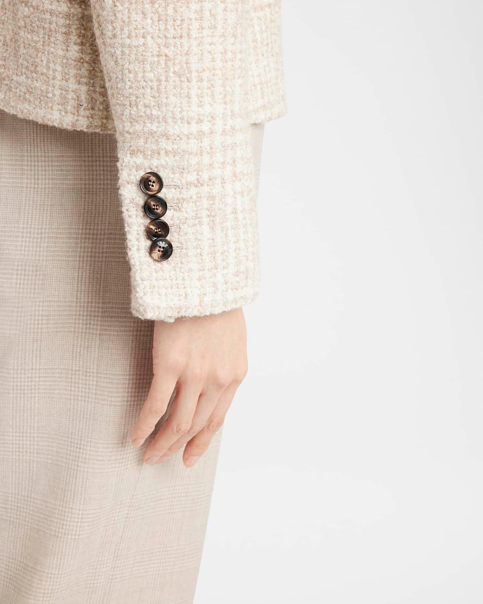 Check Tweed Double-Breasted Coat Product Image