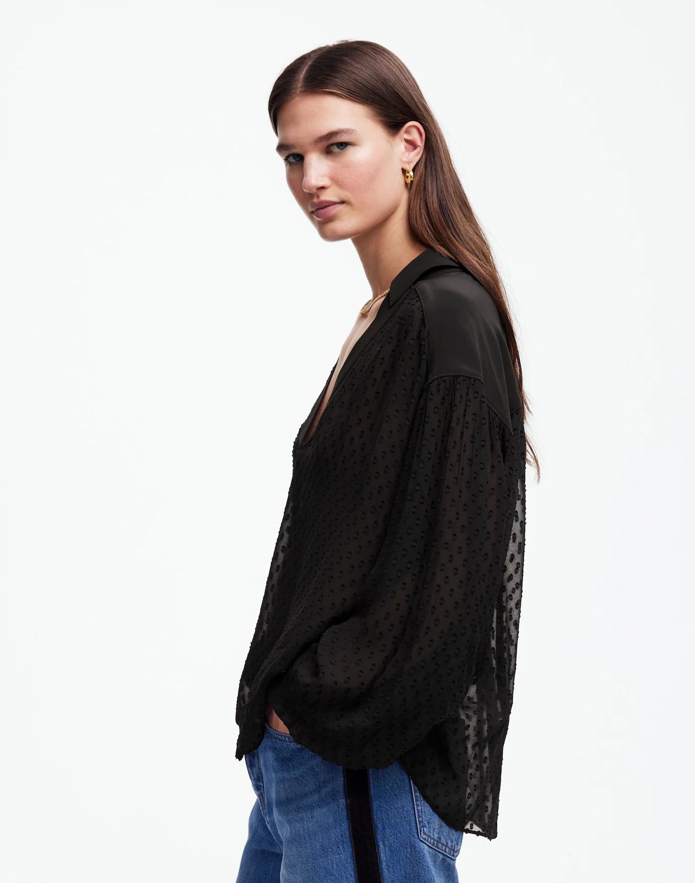 Long-Sleeve Popover Top Product Image