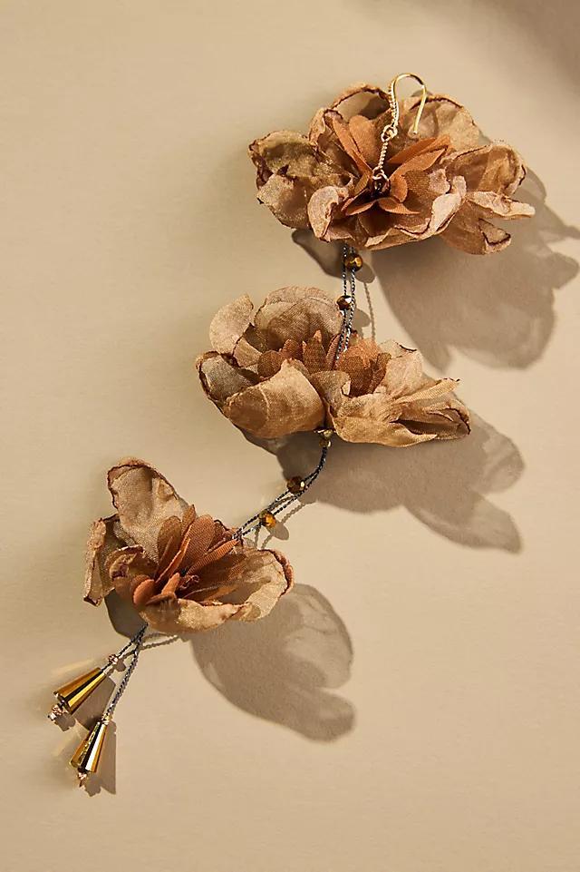 Triple Flower Earrings Product Image