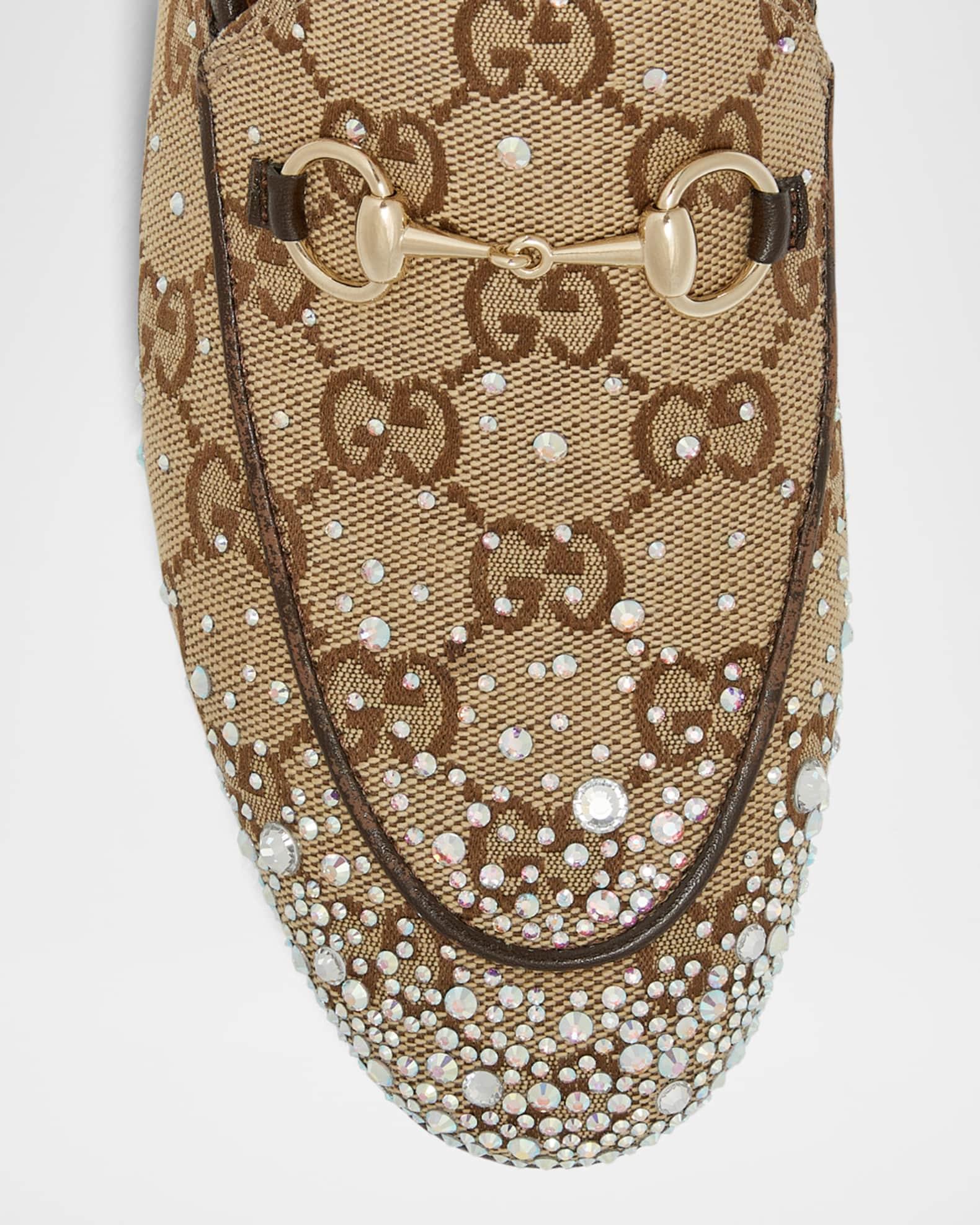 New Jordaan GG Crystal Canvas Loafers Product Image