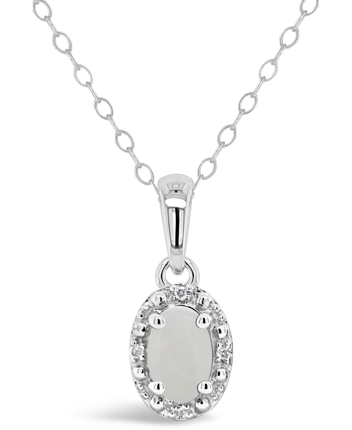 Celebration Gems Sterling Silver Emerald & Diamond Accent Pendant Necklace, Womens Product Image