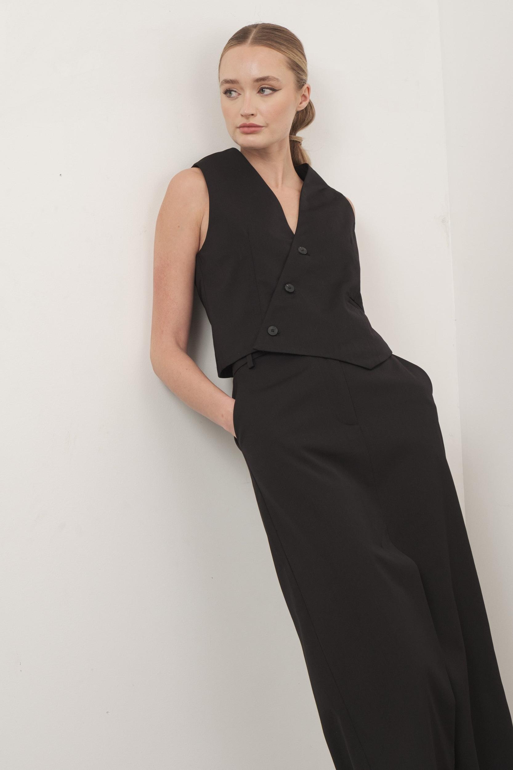 Asymmetrical Button Vest Product Image