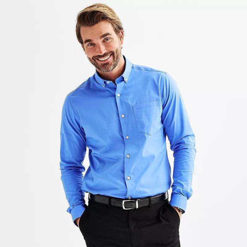 Men's Apt. 9® Wrinkle Free Slim-Fit Button Down Collar Dress Shirt,  Product Image