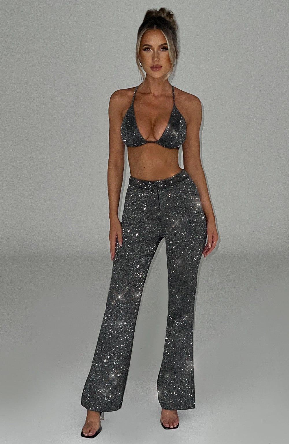 Glacia Bralette - Grey Sparkle Product Image