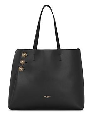 Embleme Shopper Tote Bag in Smooth Leather Product Image