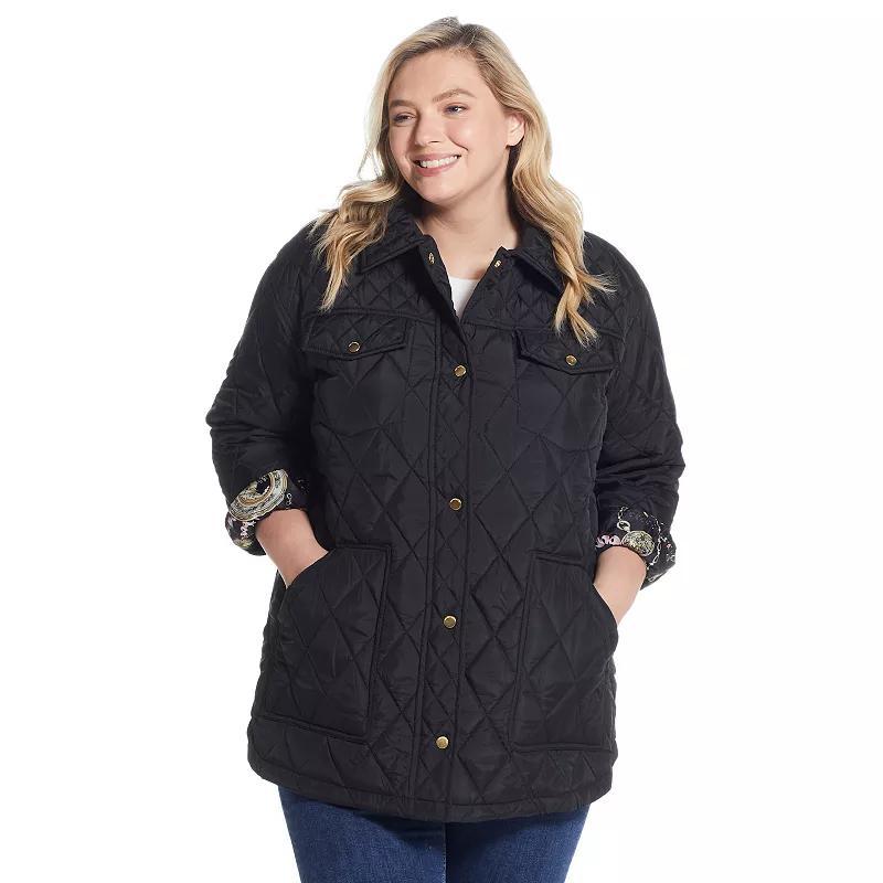 Women's Weathercast Print Lining Quilted Shacket,  Product Image