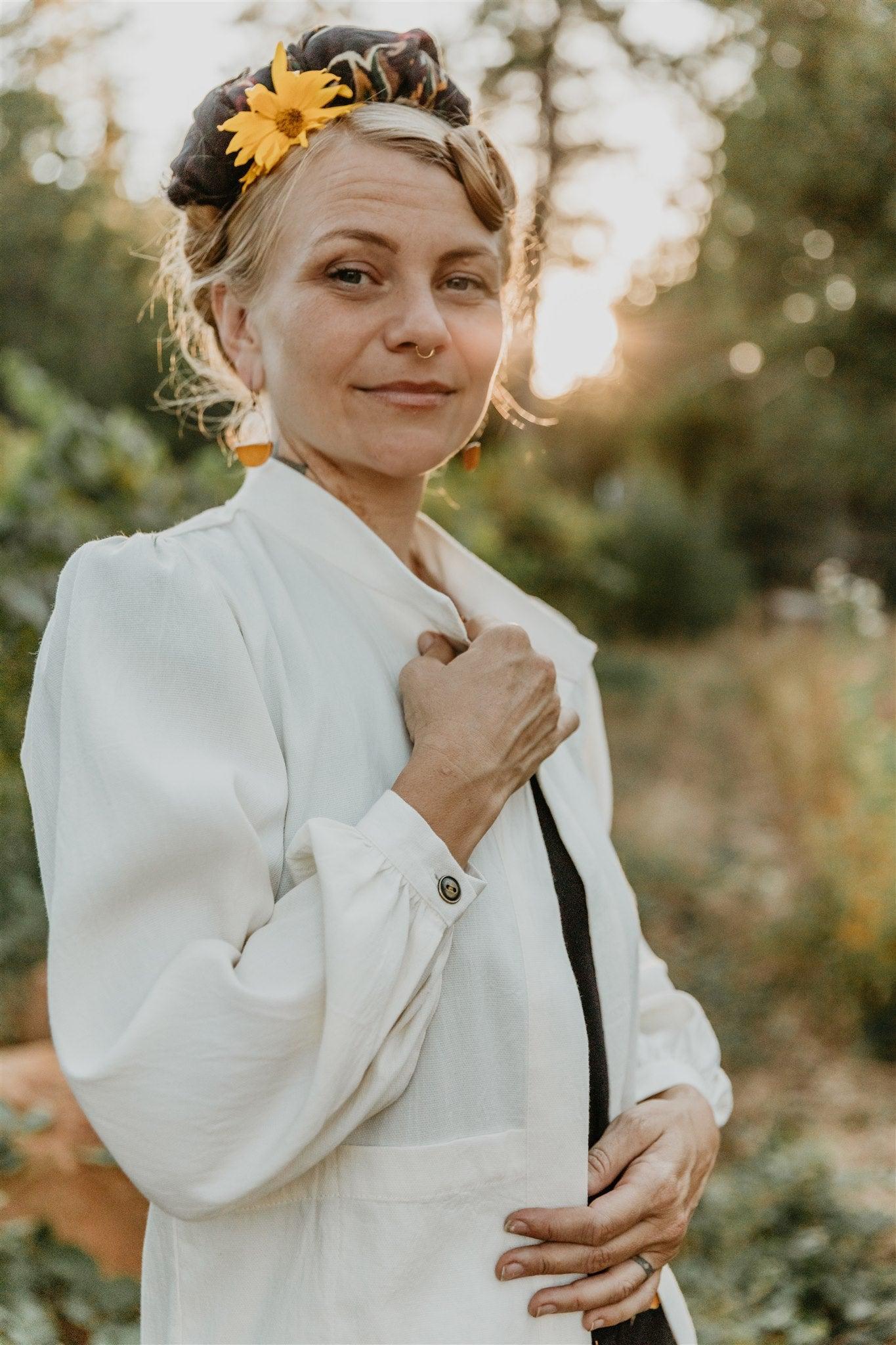 Jane Jacket in Textured White Product Image