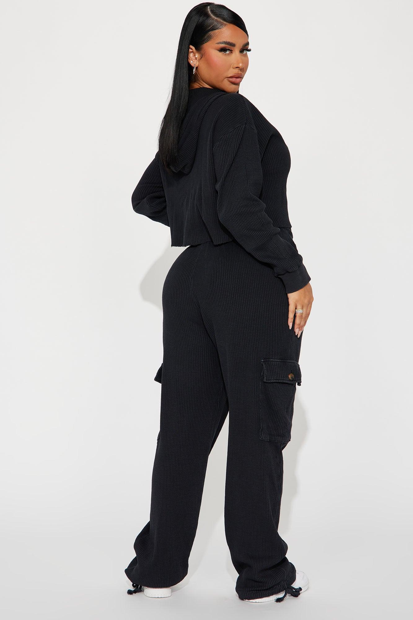 Blair Thermal Pant Set - Black Product Image